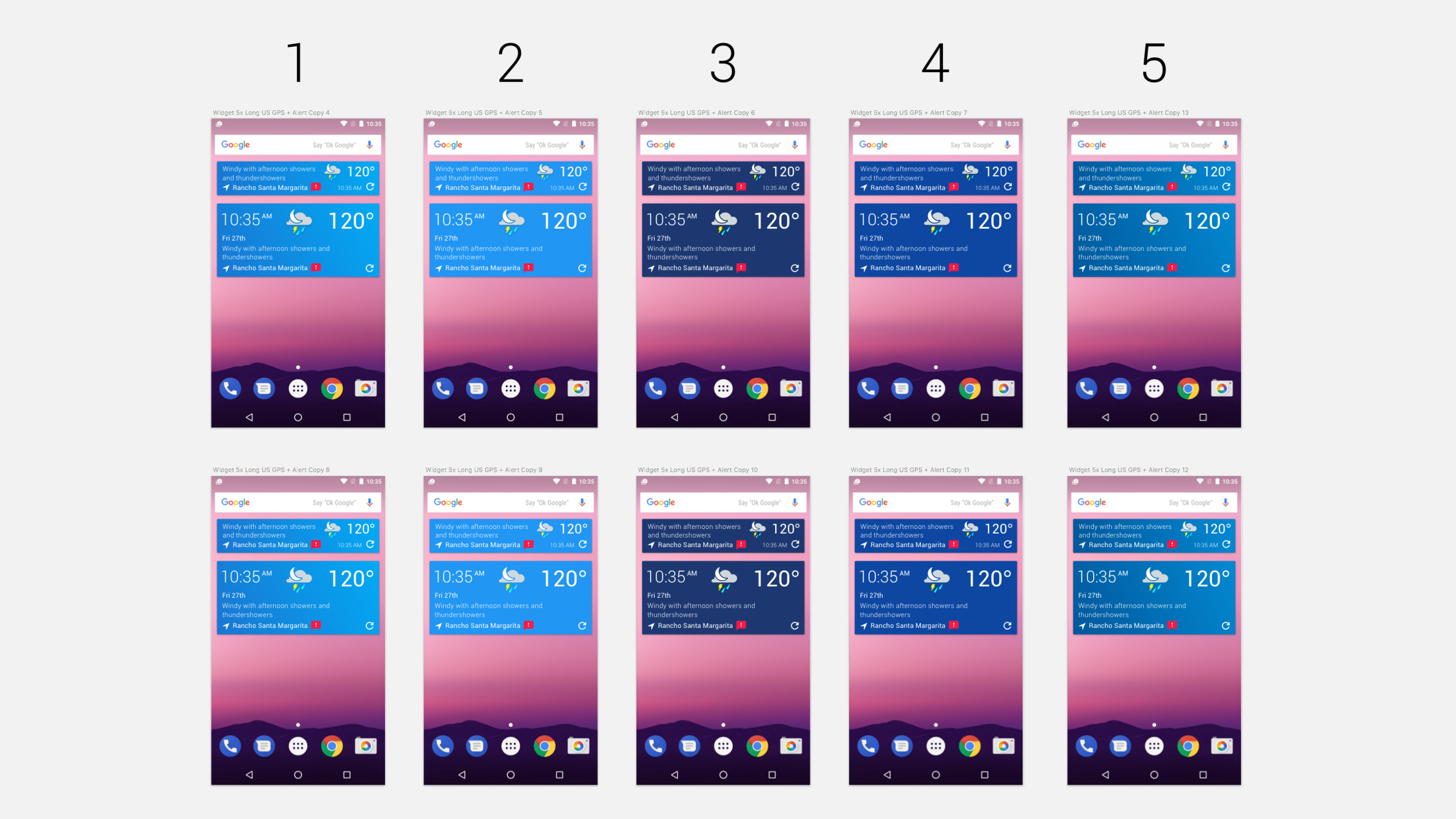 Module sizes from 1x1 to 2x4 — frame 2